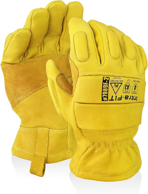 Intra-FIT ARC FLASH Safety Gloves, Cut-Resistant Goat Skin with Kevlar Stitching & Para-Aramid Liner for Work, Handling, Driving