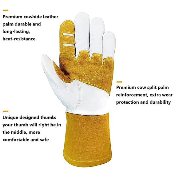 Intra-FIT Long Sleeve Gardening Gloves For Rose Pruning - Durable Synthetic Leather With Forearm Protection For Men & Women