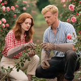 Intra-FIT Leather Gardening Gloves – Goatskin Palm & Cowhide Cuff, Thorn-Resistant Long Garden Work Gloves