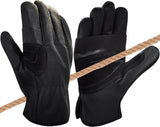 Intra-FIT Rappelling Leather Gloves,Durable Cowhide&Goatskin Rope Gloves,Water-Resistance, Perfect for Belay/Climbing