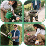 Intra-FIT Leather Gardening Gloves – Goatskin Palm & Cowhide Cuff, Thorn-Resistant Long Garden Work Gloves