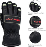 Intra-FIT Structural Firefighting Gloves, NFPA 1970:2025 Certified | Premium Kangaroo Leather, Heat & Flame Resistant, Water Resistant, Impact Protection, Luminous at Night