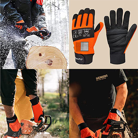 Intra-FIT Guantes de protección para motosierras EN ISO 11393-4 de