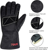 Intra-FIT Structural Firefighting Gloves, NFPA 1970:2025 Certified | Premium Kangaroo Leather, Heat & Flame Resistant, Water Resistant, Impact Protection, Luminous at Night
